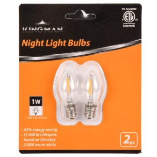 Kingman Night Light Bulb Led 1W 2Pc