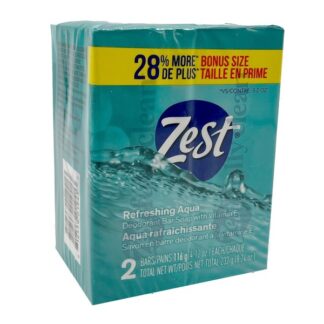 Zest Bar Soap Refreshing Aqua 2 Pk X 4.12 Oz
