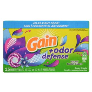 Gain Dryer Sheets Super Fresh Blast 15 Ct