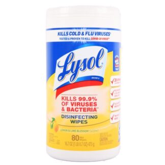 Lysol Disinfecting Wipes Lemon & Lime Blossom 80 Ct