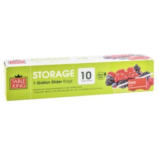 Table King Storage Slider Bag 1 Gal 10Ct
