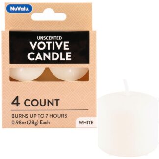 Nuvalu Votive Candle 4Ct White