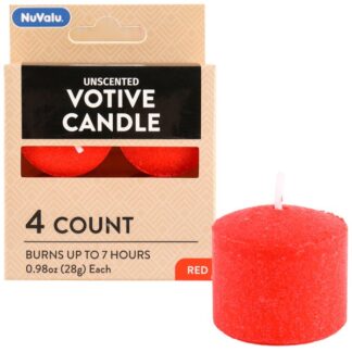 Nuvalu Votive Candle 4Ct Red