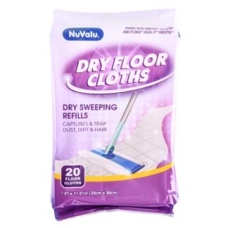 Nuvalu Dry Floor Wipes 20Ct 20 X 30Cm 40Gms