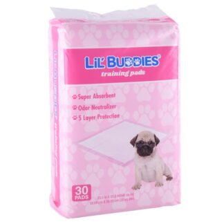 Lil' Buddies Pet Training Pad Scented 30Ct Pink 28G 23.5" X 23.2"