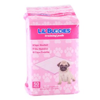 Lil' Buddies Pet Training Pad Scented 50Ct Pink 28G 23.5" X 23.2"