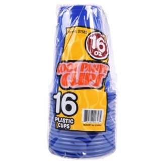 Plastic Cups Blue 16 Oz