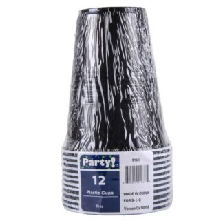 Party Cups Black 16 Oz 12 Ct