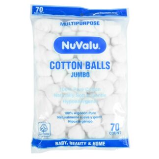 Nuvalu Cotton Balls 70 Ct Jumbo