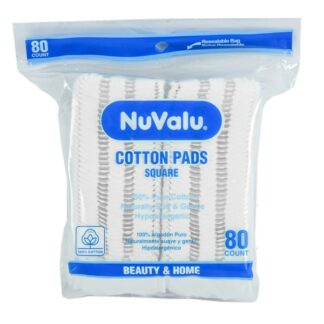 Nuvalu Cosmetic Pads 80Ct Square