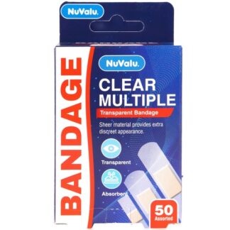 Nuvalu Bandage Clear 50Pc Asst