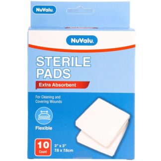 Nuvalu Gauze Pads 3In X 3In 10Pc Sterile