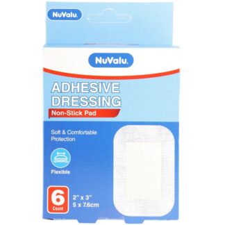 Nuvalu Dressing Adhesive Bandage 2In X 3In 6 Pc