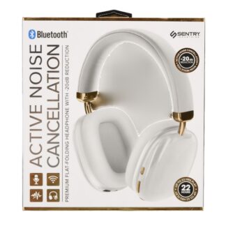 Sentry White Bluetooth Noise Cncltn Headphone