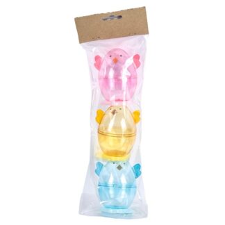 He Easter Chick 3Pk 7X5.9X8.4Cm