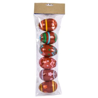 He Easter Egg 6Pk Chocolate Finish-5.3*7.8Cm