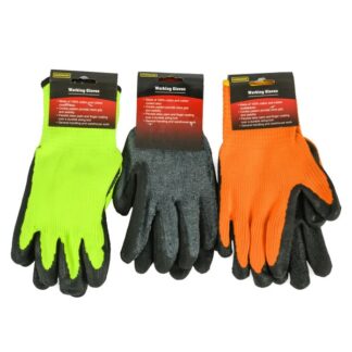 Cotton Latex Coated Work Glove Asst Colors