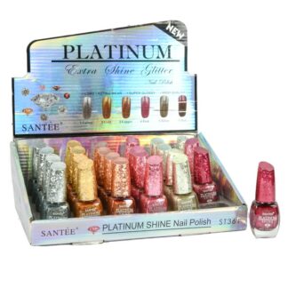 Nail Polish Glitter  Disp 6 Asst Clor 24Ct