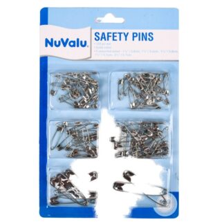Nuvalu Safety Pins Mix 120Ct W/Blister