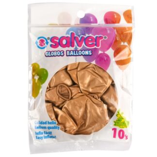 Salver Balloons Metallic Gold 12 In 10 Pk