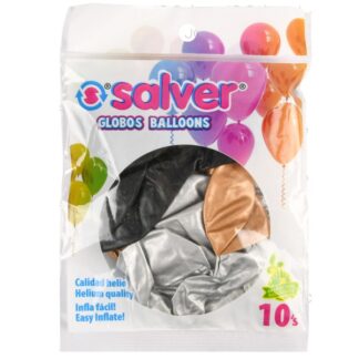 Salver Balloons Metallic Mix 12 In 10 Pk