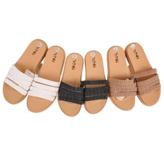 Women'S Sandals W/3 Straps Asst Color & Size