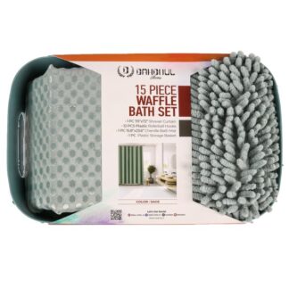 Dahdoul Waffle Bath Set Asst 15 Pc