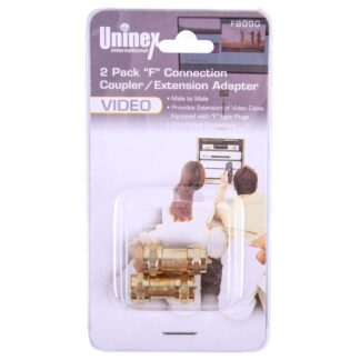 Uninex Video "F" Connection Coupler/Adapter 2 Pk