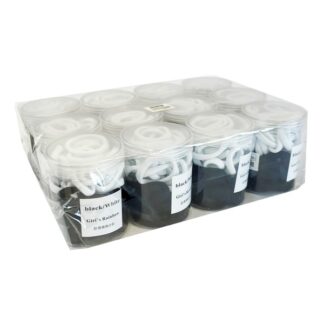 Hair Elastics White/Black