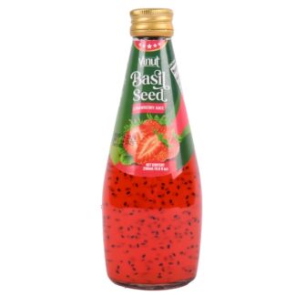 Basil Seed Drink Strawberry 290 Ml Glass Bottle