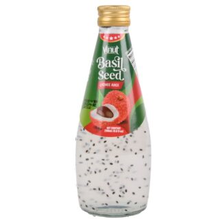 Basil Seed Drink Lychee 290 Ml Glass Bottle
