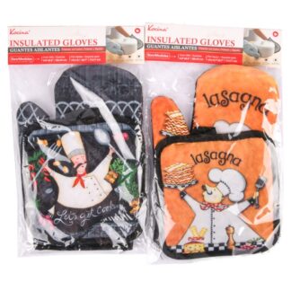 Kocina Insulated Gloves & Pot Holder Asst