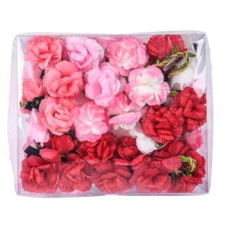 Elastic Headband  W/Flowers Asst Color