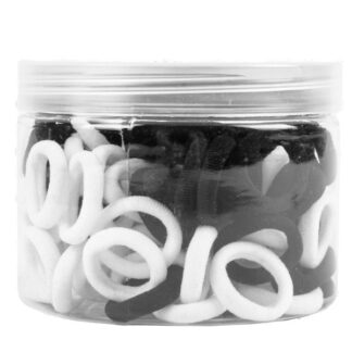 Mini Hair Elastics Black&White  Color