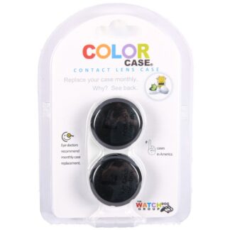 Color Case Black Screw Top Contact Lens Case