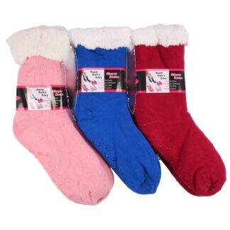 Hw Women Fuzzy Ankle Socks Asst 1Pr