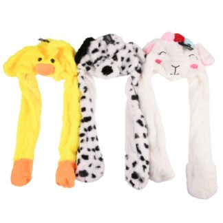 Hw Plush Animal Led Hat W/Long Hears Asst