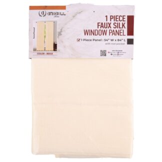 Faux Silk Window Panel Beige 1Pc 54X84"