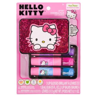 Hello Kitty Lip Balm In Glitter Box 3Pk