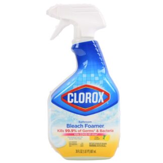 Clorox Bleach Foamer For Bathroom Crisp Lemon 30 Oz