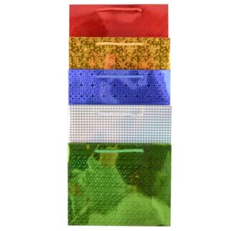 Holographic Gift Bag Sm  Asst Color
