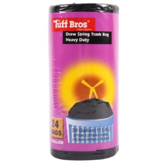 Tuff Bros Trash Bag 30 Gal. 24Ct W/Draw String Hvy Duty