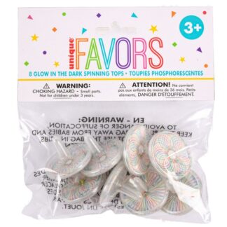 Glow In The Dark Spinning Top Favors Asst 8 Ct