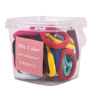 Hair Elastics Mix Rainbow Colors