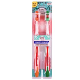 Guru Nanda Dynam Lumin Toothbrush Med 2 Pk