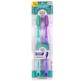 Guru Nanda Dew Drop Toothbrush Med 2 Pk