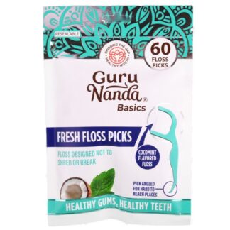 Guru Nanda Dental Fresh Floss Picks 60 Ct