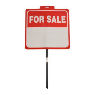 Sign "For Sale" 14X15"  Weatherproof W/Pole 26"