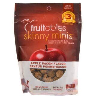 Fruitables Skinny Mini Dog Treats Apple Bacon 5 Oz