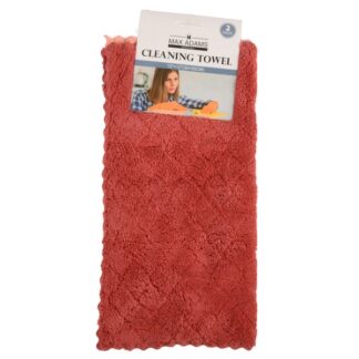 Microfiber Towels Asst Solid Color 2Pk